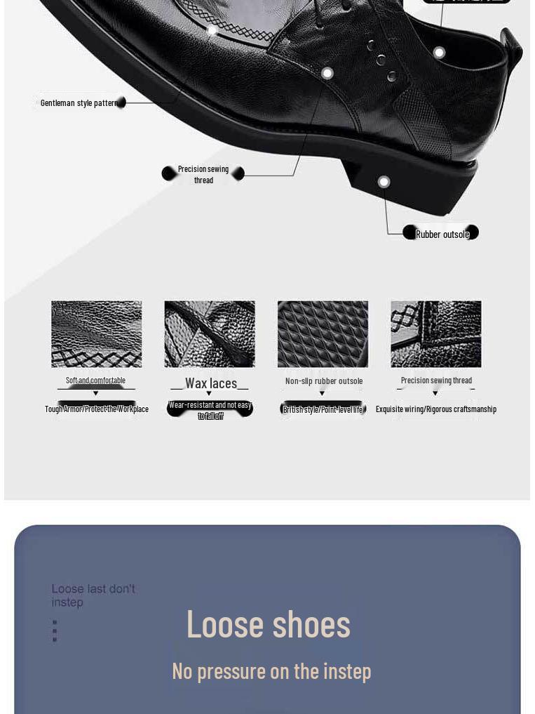 Herrenschuhe aus atmungsaktivem Leder im koreanischen Stil: Business, Casual, Formal, Hochzeit Weiche Sohlen