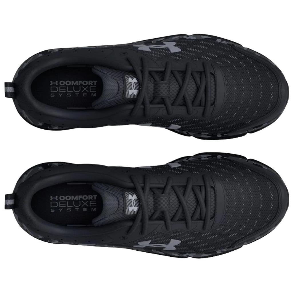 Under Armour Zapatillas para hombre Charged Assert 10 Camuflaje Negro Gris Pizarra 3027036-001