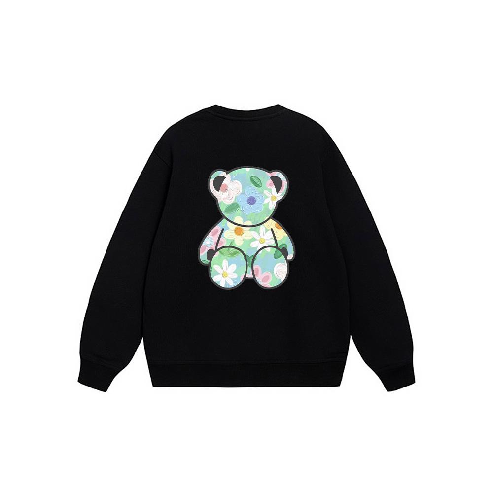 Nike Outdoor Breathable Art Bear City Commuting Versatile Letter Logo Crew Neck Long Sleeve Sweatshirt Unisex Sweatshirt BV2667-010(TEAM1061-26-29)