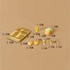 1/12 Puppenhaus Mini Brot Hamburger Saft Set Puppenhaus Simulation Frühstücksessen Dekor Puppenhaus Küche Rollenspiel Spielzeug