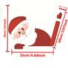 Car Window Wiper Sticker Xmas Santa Claus Cartoon Rear Windshield Window Waving Stickers Decals Car Christmas Accessories