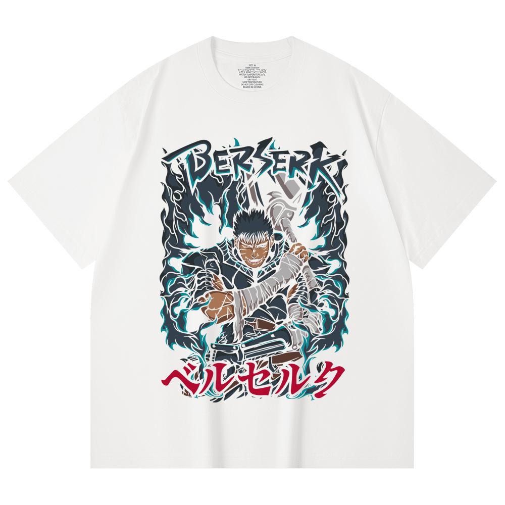230 Gsm 100% Cotton Berserk V10 Print Unisex Heavy Cotton T Shirt
