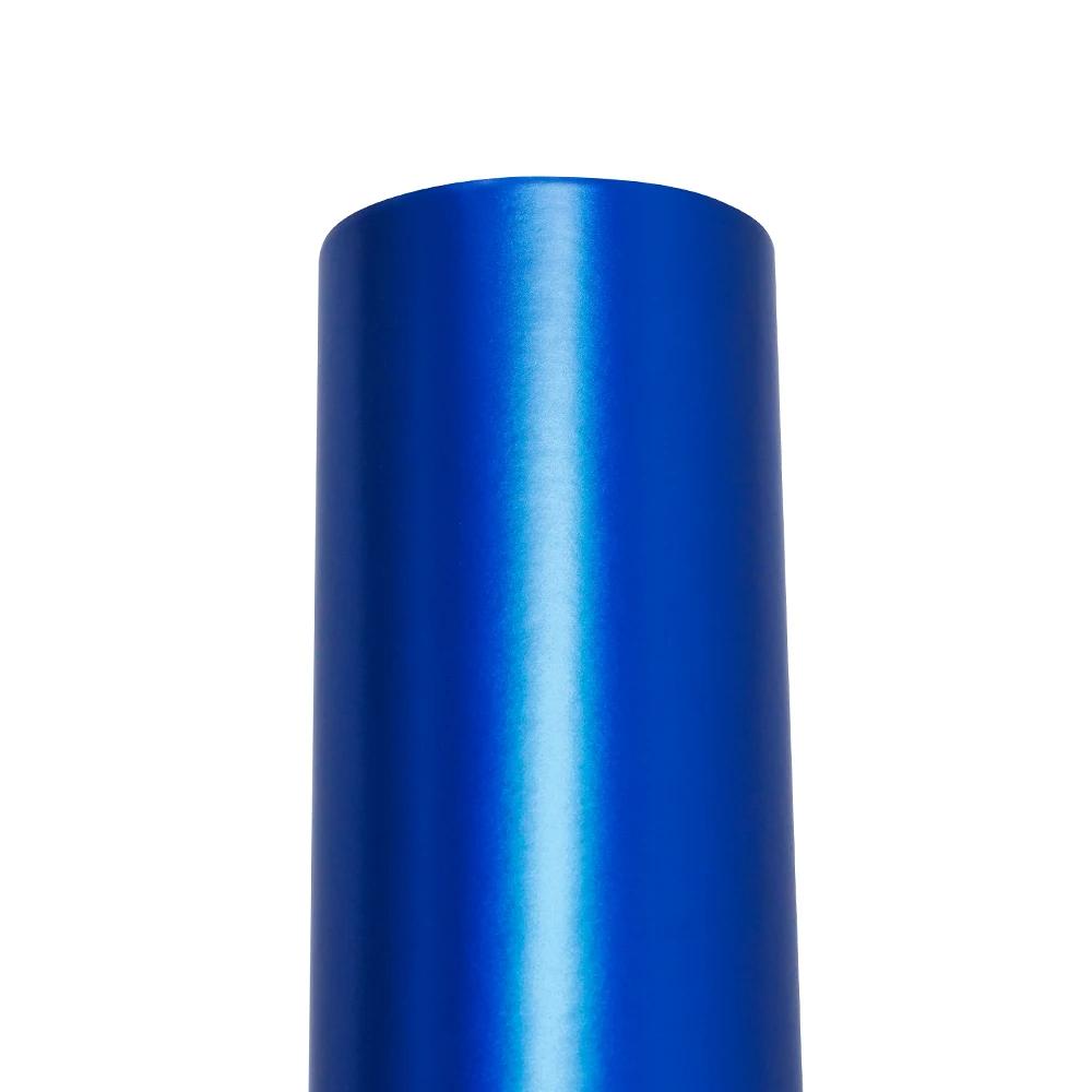 Металлизированная Матовая Сатиновая Ледяная Темно-Синяя Виниловая Пленка Без Пузырей Авто Наклейка Пленка для Обертывания ПЭТ Наклейка Авто Аксессуары Внешний Вид Салон 50x152cm