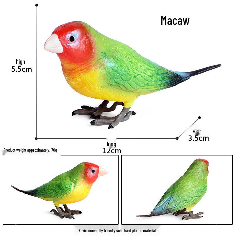Children's Animal Simulation Toy Set: Eagle, Falcon, Secretary Bird, Owl Figurines