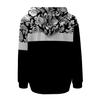 European & American Black Personality Pattern Hoodie with Patch Pockets H10553