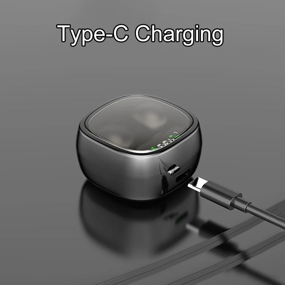 Mini Unsichtbare Schlaf-Ohrhörer Drahtlose Bluetooth 5.3 Kopfhörer HiFi Stereo Kopfhörer Rauschunterdrückung Headsets für Xiaomi Huawei