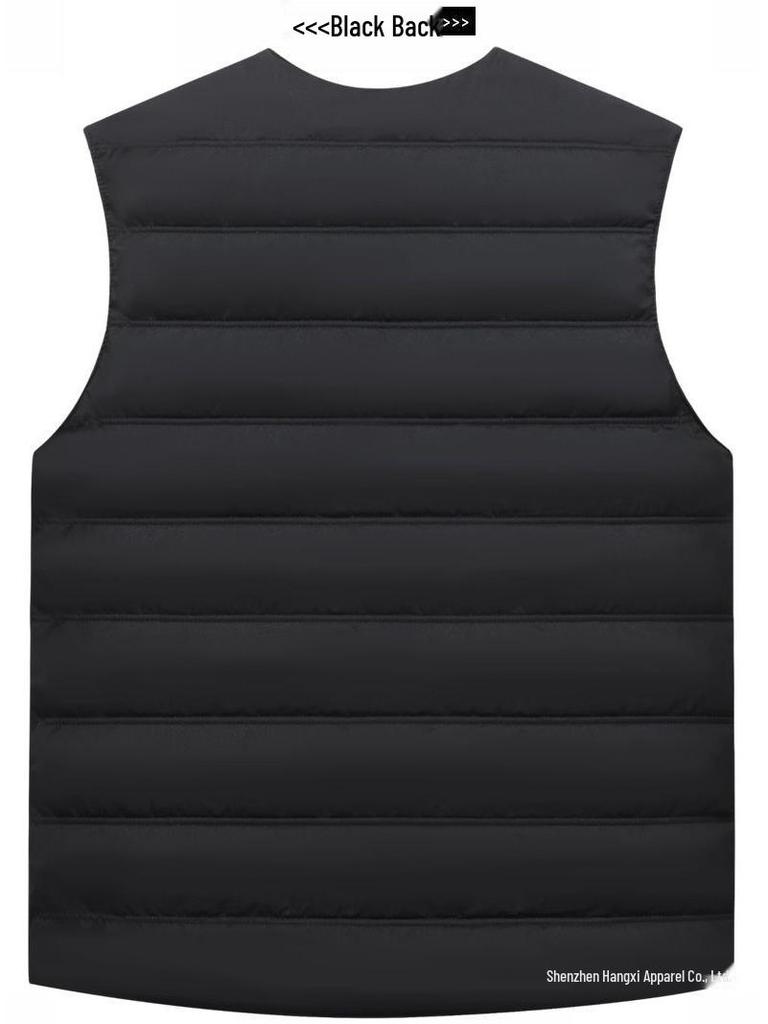 Men's Plus Size Cotton Vest - Sleeveless, Warm, Casual Fit for Seniors - Ideal for Autumn and Winter