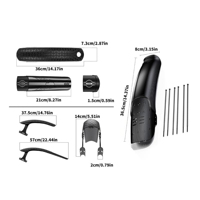 Adjustable Road Bike Mudguard Front / Rear Mudguard Mountain Bike Mudguard Bike Mudguard Enduring Easily To Install