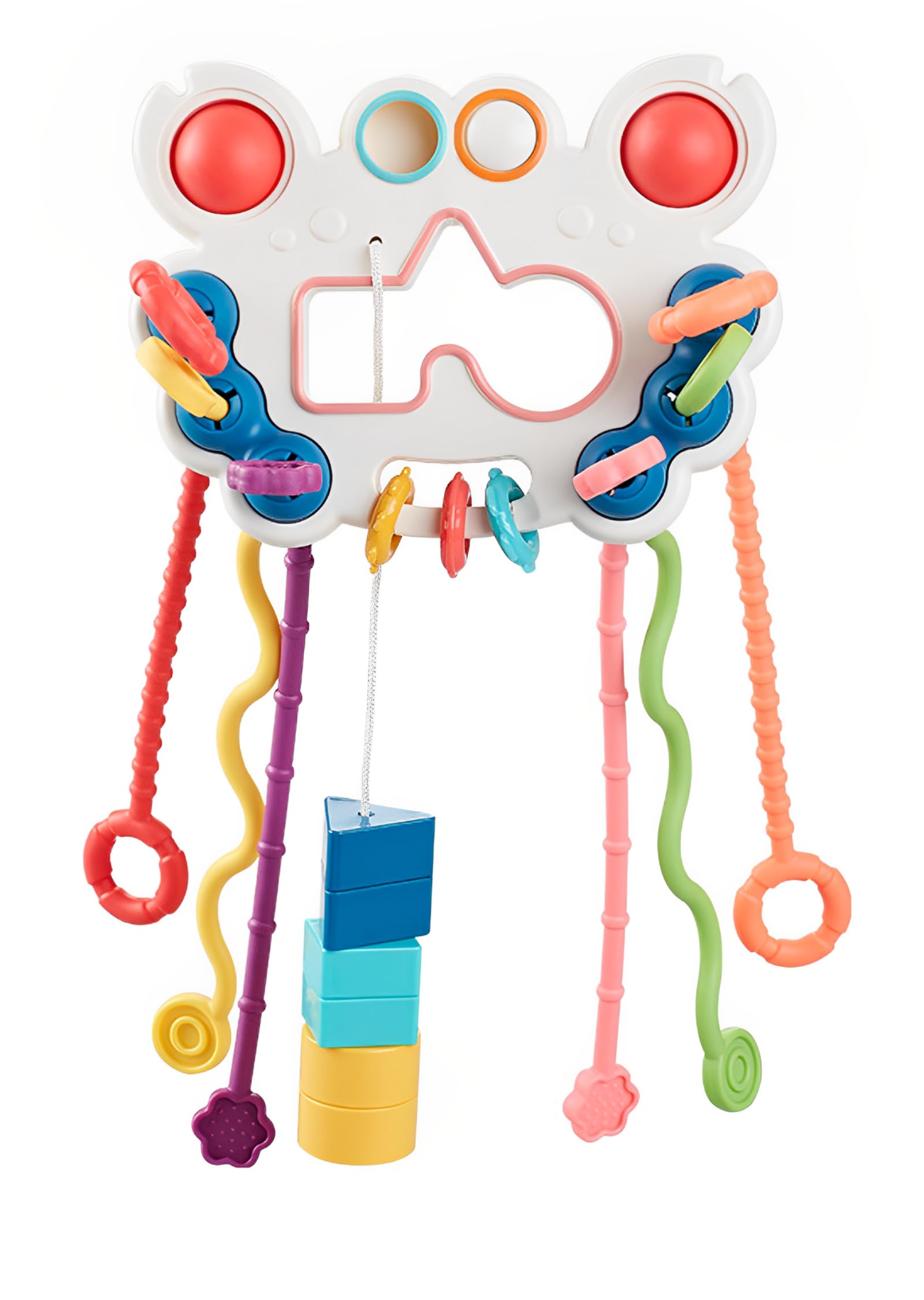 

by Educational Toy Baby Toy for 0 Years Old String Silicone Attaches to Stroller Finger [Recommended Professionals] - Toy, Material, [Pull, Push,