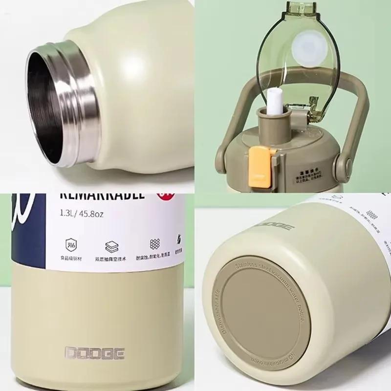 1300ML Thermal Water Bottle Stainless Steel Vacuum Flask Portable Thermos Cup Cold and Hot Insulated Cup Travel Sport Water Cups