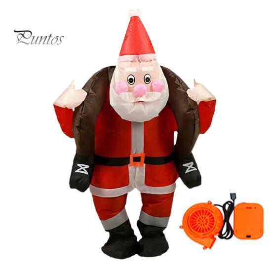 

Рождественский надувной костюм для взрослых, надувной костюм Санта-Клауса с нагнетателем, ролевая игра, рождественский реквизит для мужчин и женщин A