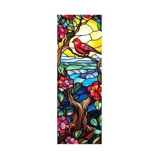 Transparent Bookmark Stained Glass Flower Bookmark Floral Acrylic Suncatcher Colorful Set Plant Book