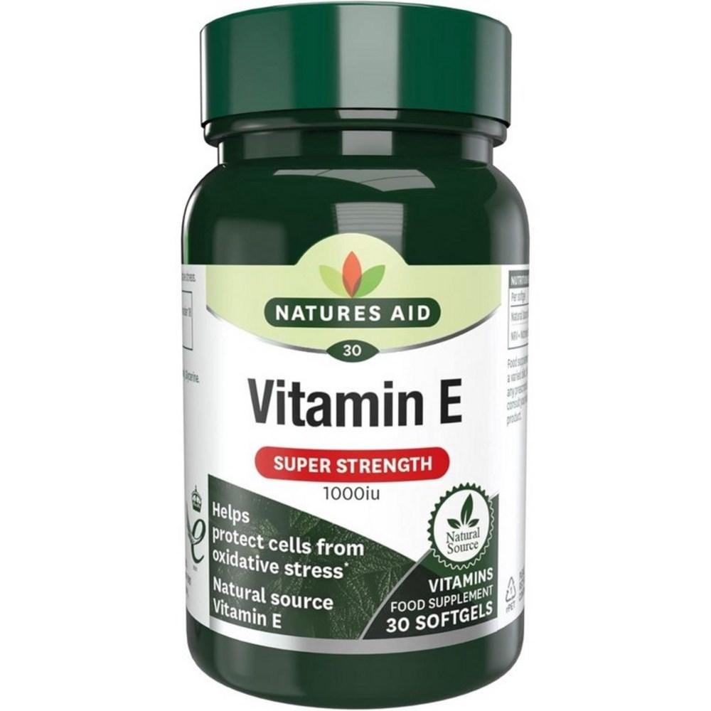 Natures Aid Vitamin E 1000 IU Softgel Capsules 30 Tablets 1 pcs