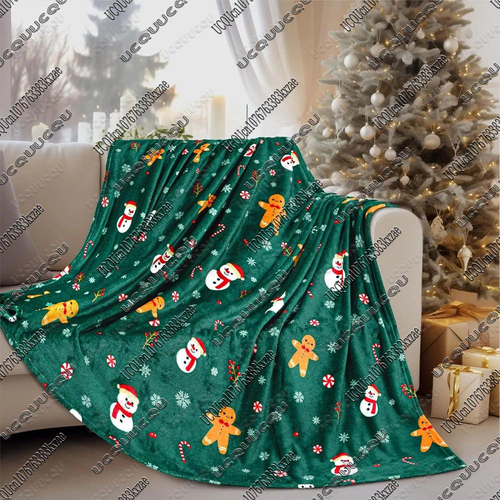 

Дед Мороз Пряничный Лось Узоры Принт Плед Рождественская Тематика Плед Диван Кровать Софа Автомобиль Дорожный Плед Рождественские Подарки 30x40in