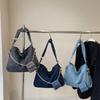 Fashion Casual Denim Tote Bag Female Niche Versatile Student Class Commute Shoulder Messenger Bag