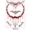 Beauty Sticker Vermilion Lace Tattoo Sticker Waterproof Tattoo Sticker