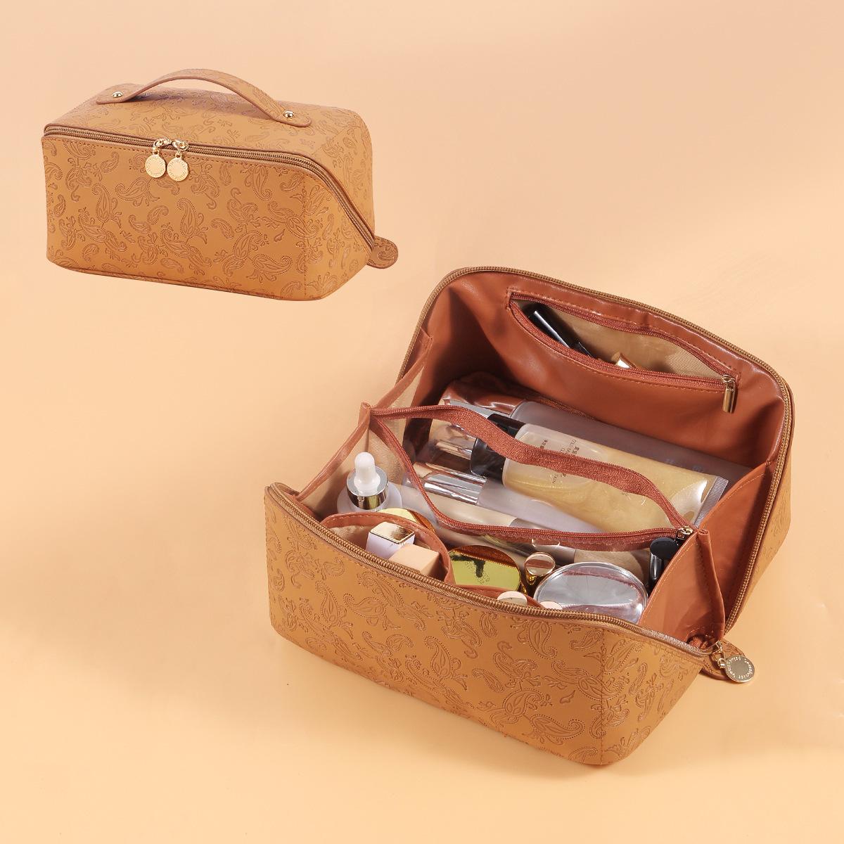 

Модная косметичка с тиснением «Кешью», большая вместимость, портативная дорожная сумка для умывальных принадлежностей StyleE