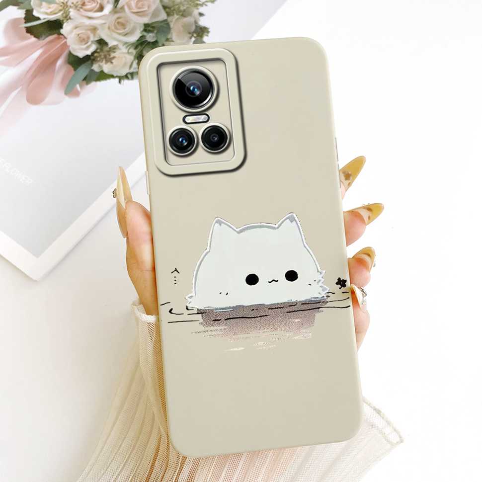 Cover For Realme GT Neo 3 Case RMX3561 Cat Rabbit Cartoon Silicone Shockproof Phone Case For Realme GTNeo Neo 3 Neo3 Back Cover