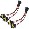 H11 H8 H9 Male Transfer Female Splitter Connector Adapter Socket Harness Cable Harness Connector Adapter (Set of 2)
