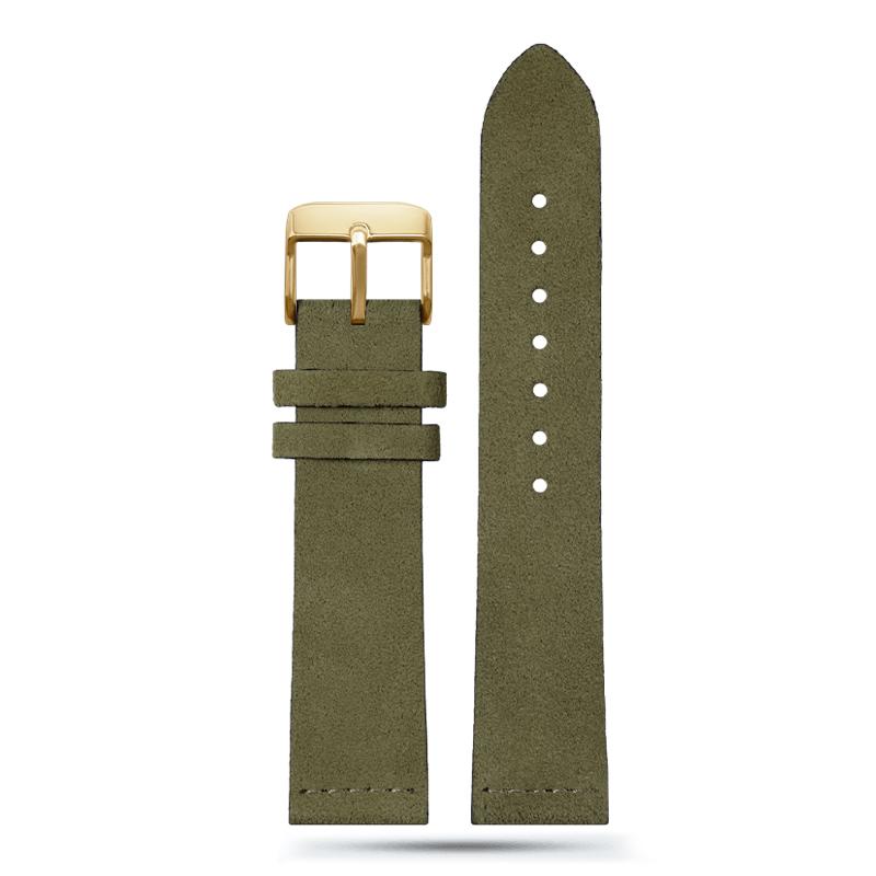 Genuine Leather Suede Watch Strap Retro Watchband 16mm 18mm 20mm 22mm Gray Black Brown Army Green Watch Accessories