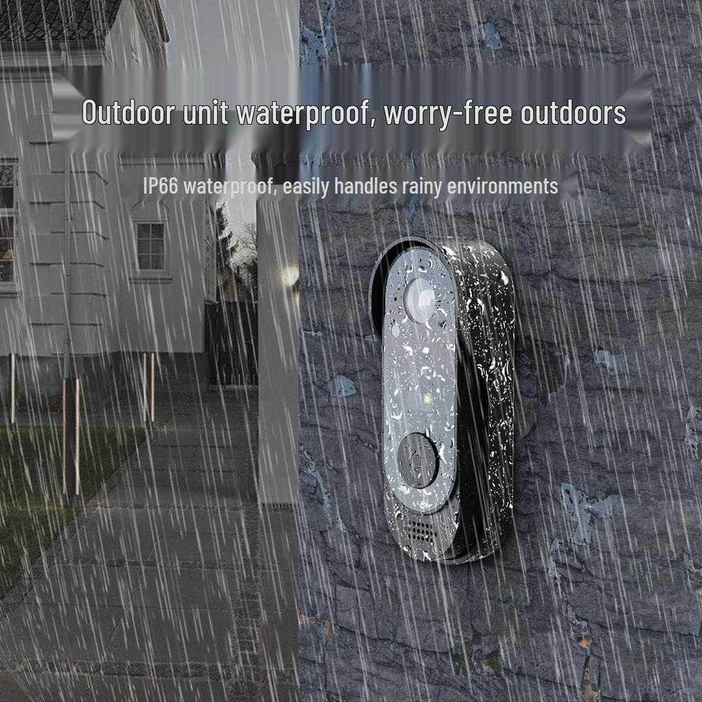 X8 Waterproof HD Night Vision Doorbell with Indoor Screen & Easy Setup Video Intercom