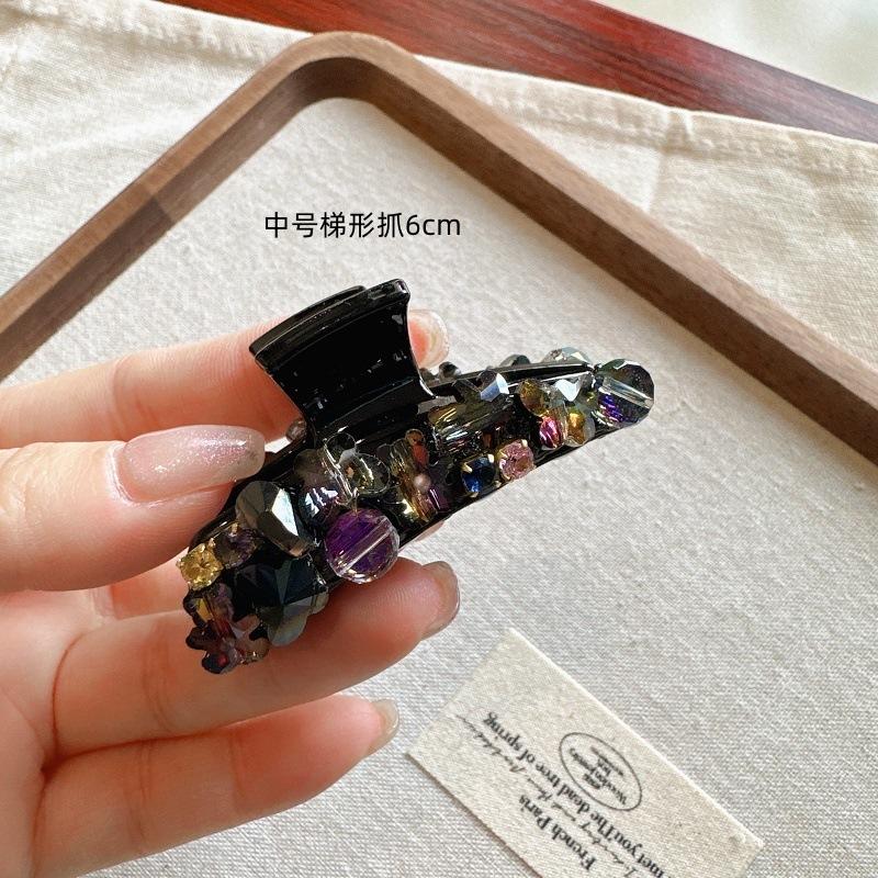 Elegant Crystal-Encrusted Hair Clip, Medium-Sized Side Hairpin, Super Sparkling Crystal Hairpin, Shark Hairpin