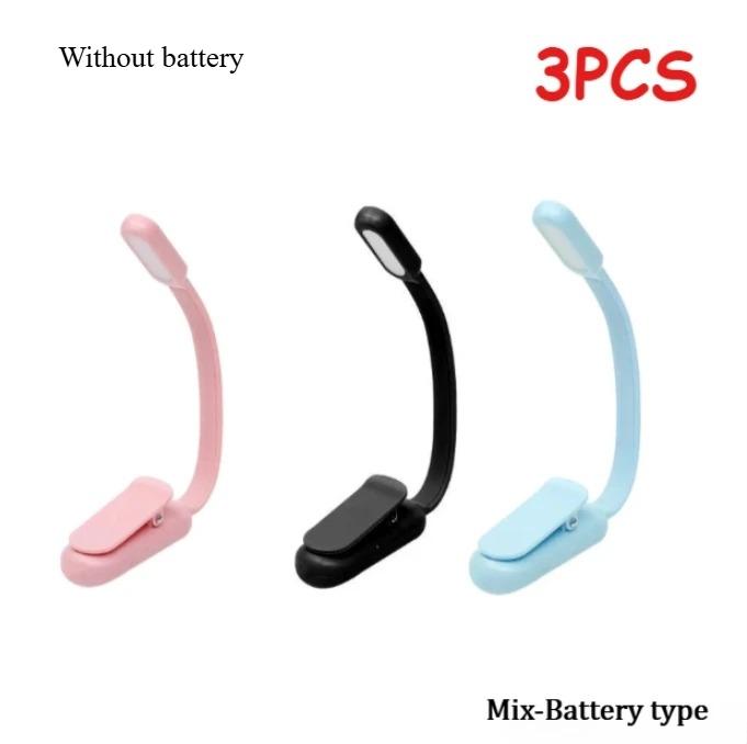 Mini USB Rechargeable Clip On Book Light 3 Level Adjustable Brightness LED Night Lamp For Bedroom Travel Study