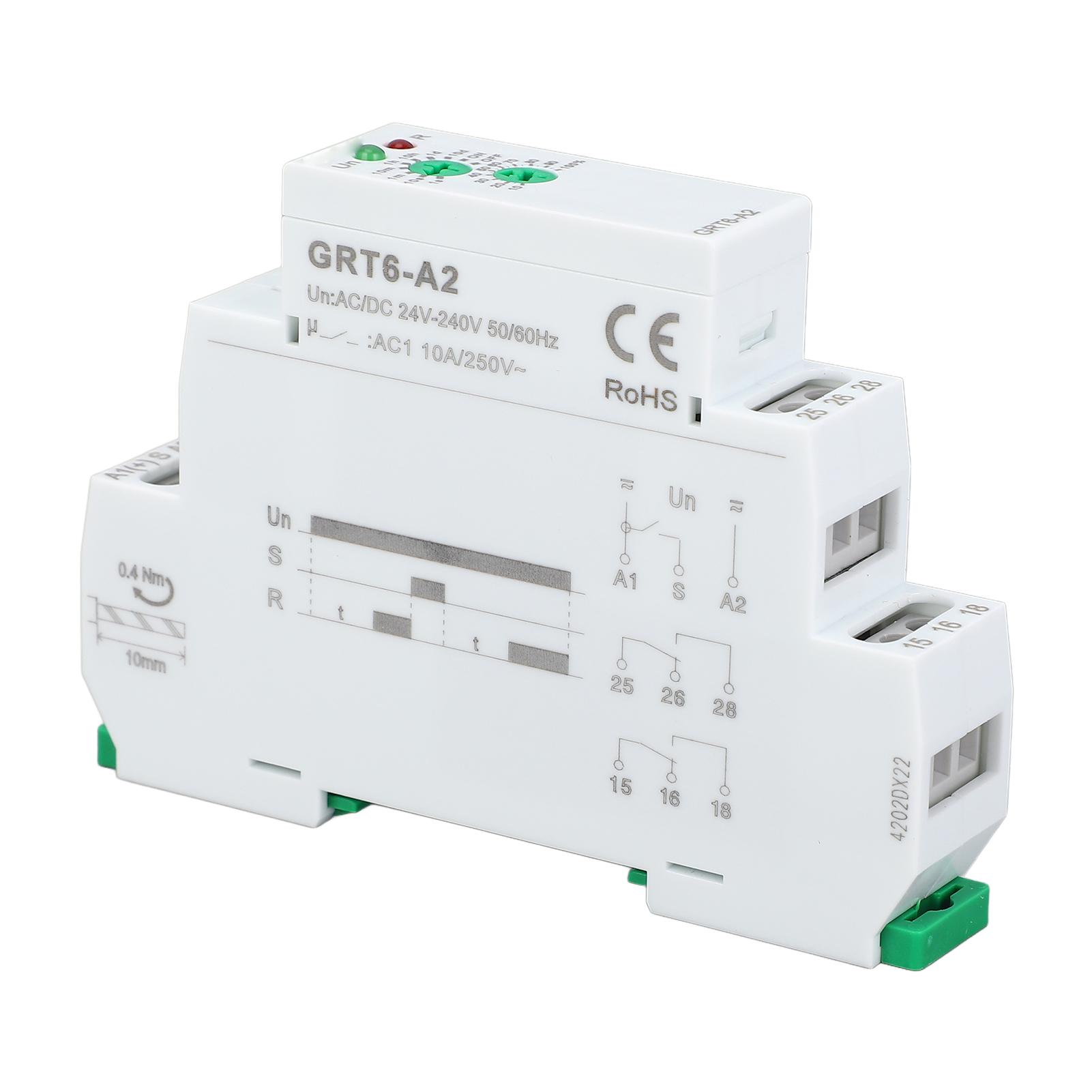 

Реле времени с одной функцией Задержка включения 2 SPDT выхода 0,1 с до 10 дней Электронный таймер включения питания AC DC