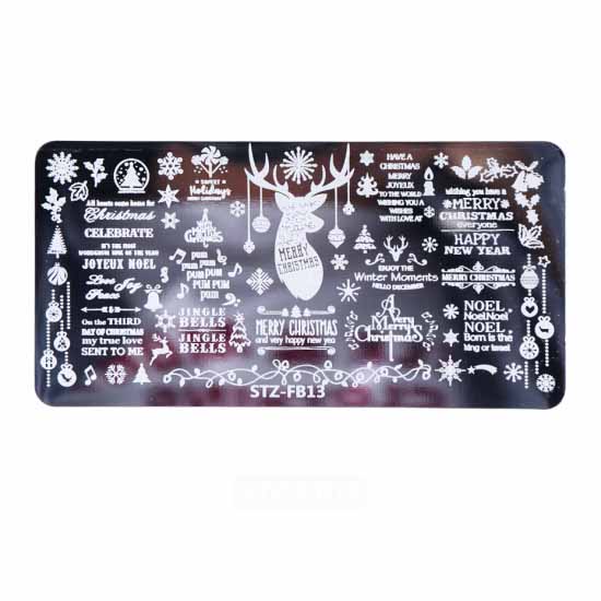 Letters Nail Stamping Plates Flower Pattern Nail Art Stamp Stencil Nail Art Tools Painting Nail