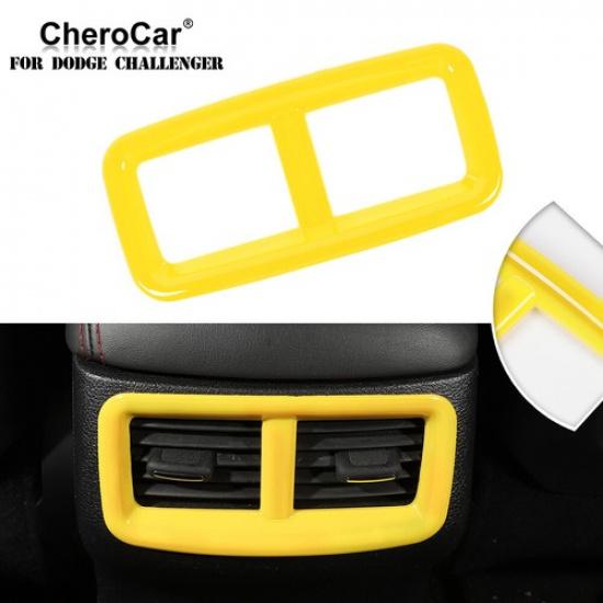 Rear Air Conditioner Vent Outlet Trim Cover for Dodge Challenger 2015-19 Yellow