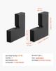 2 Pack Corner Connectors for Handrail, Extension Stair Railing Accessories, POM Hand Rail Connector Fittings for Rectangular Cable Railing, Deck Cable