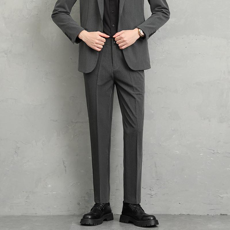 Light Business Summer Men's Casual Trousers Korean Version of Small Straight Business Men's Nine-point Light Luxury Trousers Men's