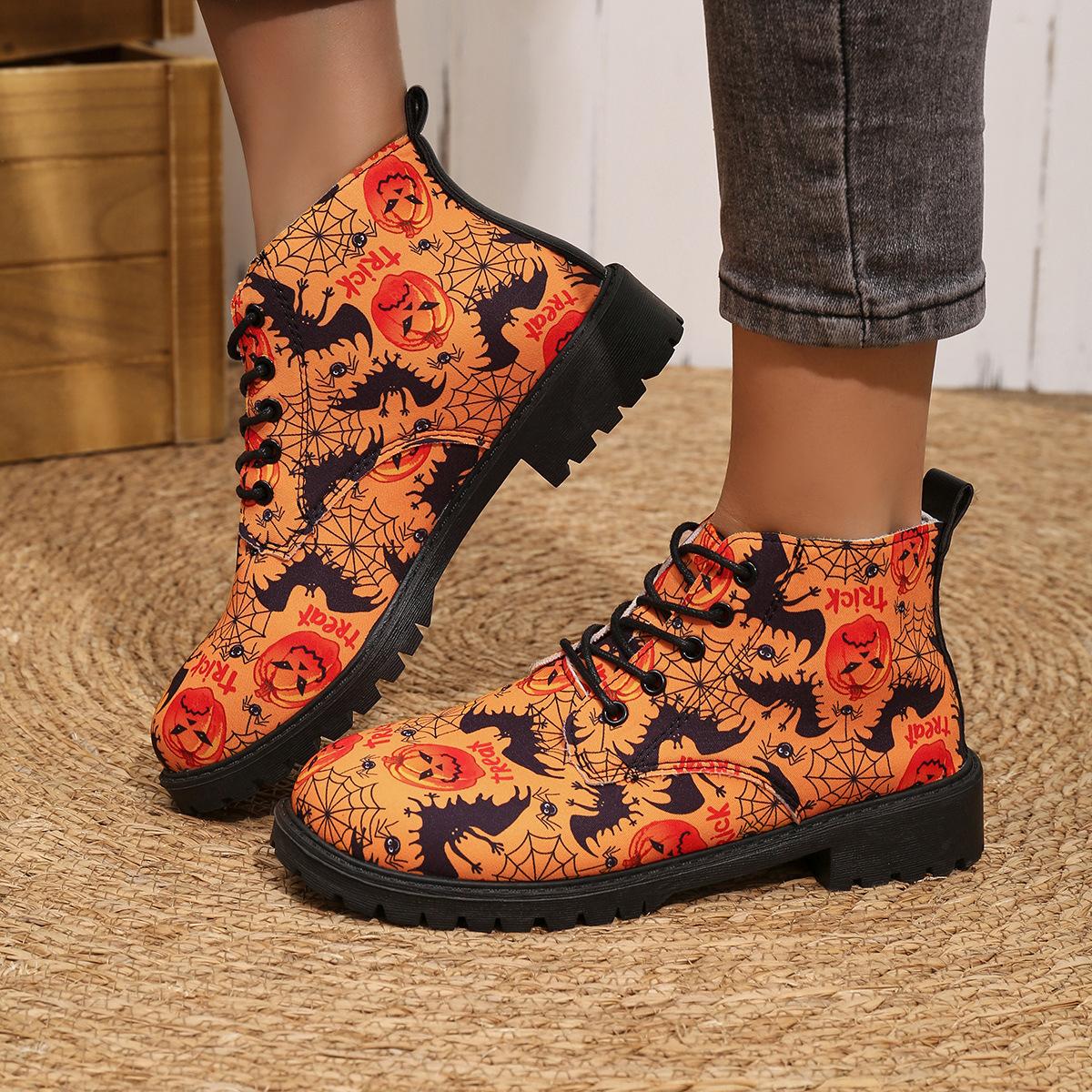 

Розписні бавовняні туфлі великого розміру 2024, нова мода на шнурівці на товстій підошві, бавовняні туфлі великого розміру 42 червоний