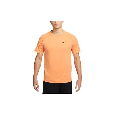 Einfarbiger Rundhals-Pullover Kurzarm-T-Shirt Herren Oberteile Orange DV9816-815