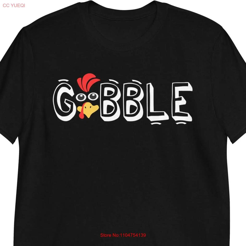 Gobble T Shirt Thanksgiving Turkey Humor Autumn vintage Washed Top For Everyday Wear Comfortable Soft streetwear Breathable