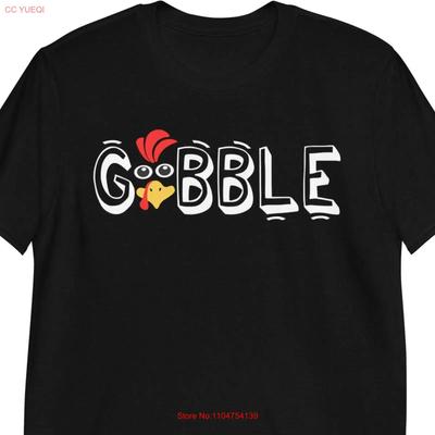 Gobble T-Shirt Thanksgiving Truthahn Humor Herbst vintage Gewaschenes Oberteil Für Den Alltag Bequem Weich streetwear Atmungsaktiv