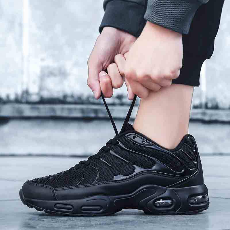 Four Seasons Men's Plus Size Trendy Mesh Air Cushion Sports Shoes - Size 47 (Model 0138)