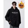 American High Street Men's Winter Embroidered Pullover Hoodie - Trendy, Versatile, Casual Couple Style.