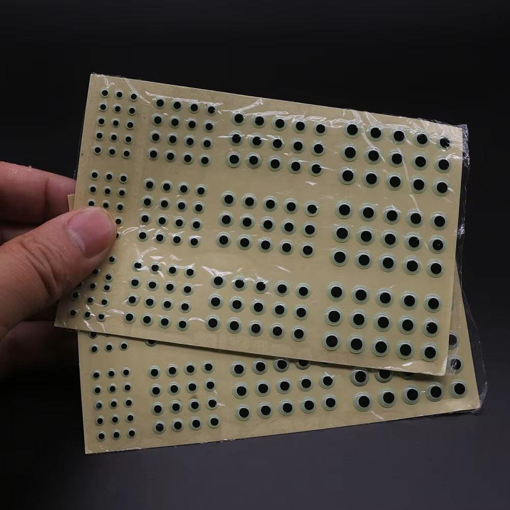 183pcs/sheet 3D Luminous Fishing Lure Eyes 3mm/4mm/5mm/6mm Fish Eyes Sticker  Jig Lures Making