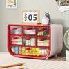 7-Compartment Desk Organizer,Dustproof Plastic Storage Box with Drawers for Stationery, Cosmetics & Jewelry for Office & Dorm Room,Home Organization