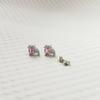 Sweet Pink Zircon Heart Stud Earrings for Women - High-End Jewelry