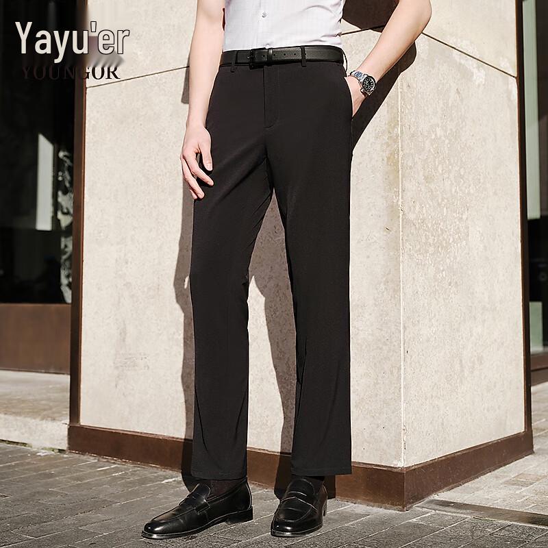 

Youngor Men s 2025 Spring/Summer Business Casual Straight-Leg Pants 35.5