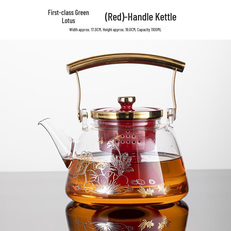 Electric Ceramic Tea Brewer with Heat-Resistant Glass Kettle - Fully Automatic Steam Heating Tea Boiler