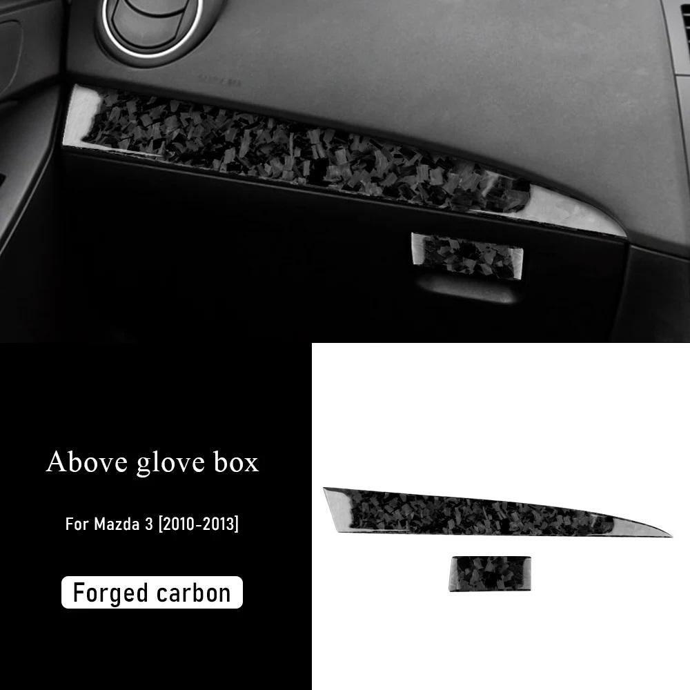 Real Soft Carbon Fiber For Mazda 3 2010 2011 2012 2013 Co-pilot Dashboard Holder Trim Interior Cover Sticker Car Accessories