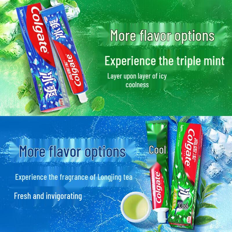 Colgate Icy Mint Toothpaste & Silk Charcoal Toothbrush Combo