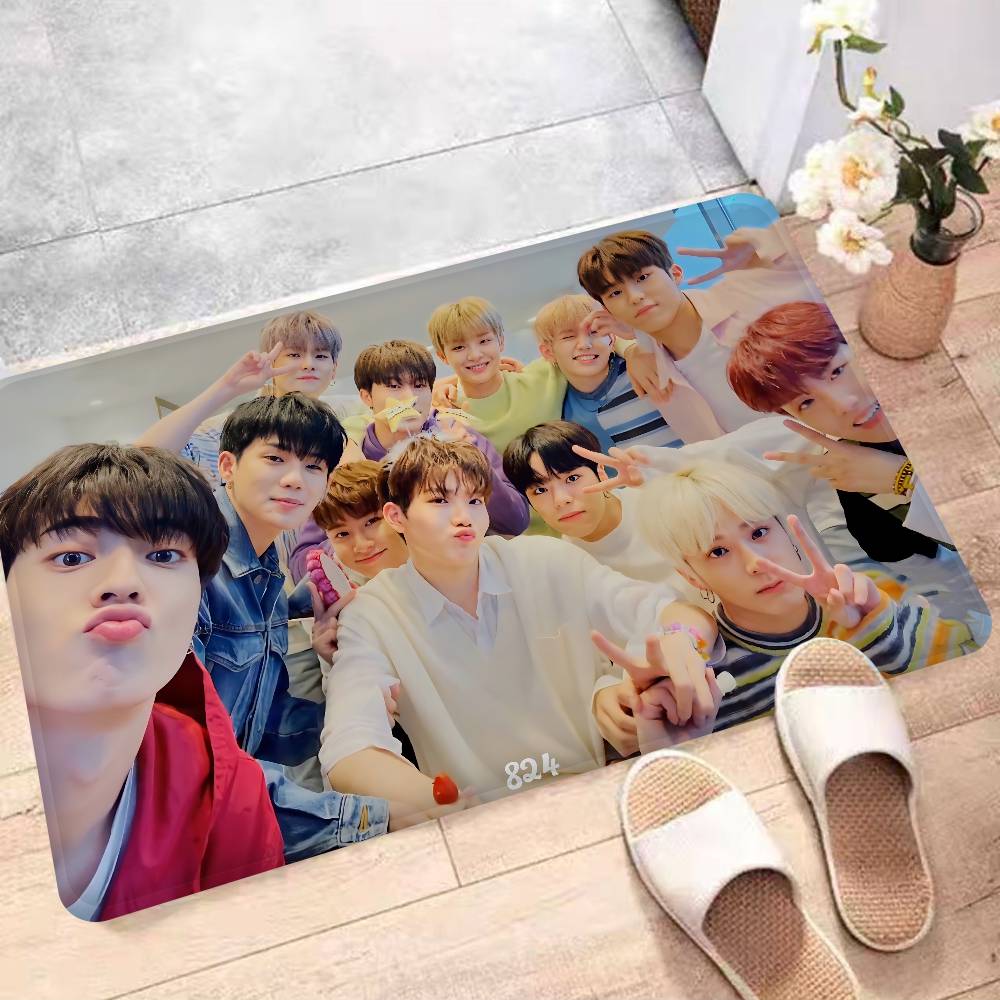 Kpop Group T-Treasure Floor Mat INS Style Soft Bedroom Floor House Laundry Room Mat Anti-skid Household Carpets