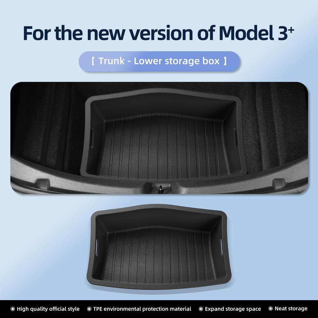 for Tesla Model 3 Highland 2025 2025 Front Trunk Storage Box Organizer Tray Mat Car Interior Accessories Rear Trunk Storage Case