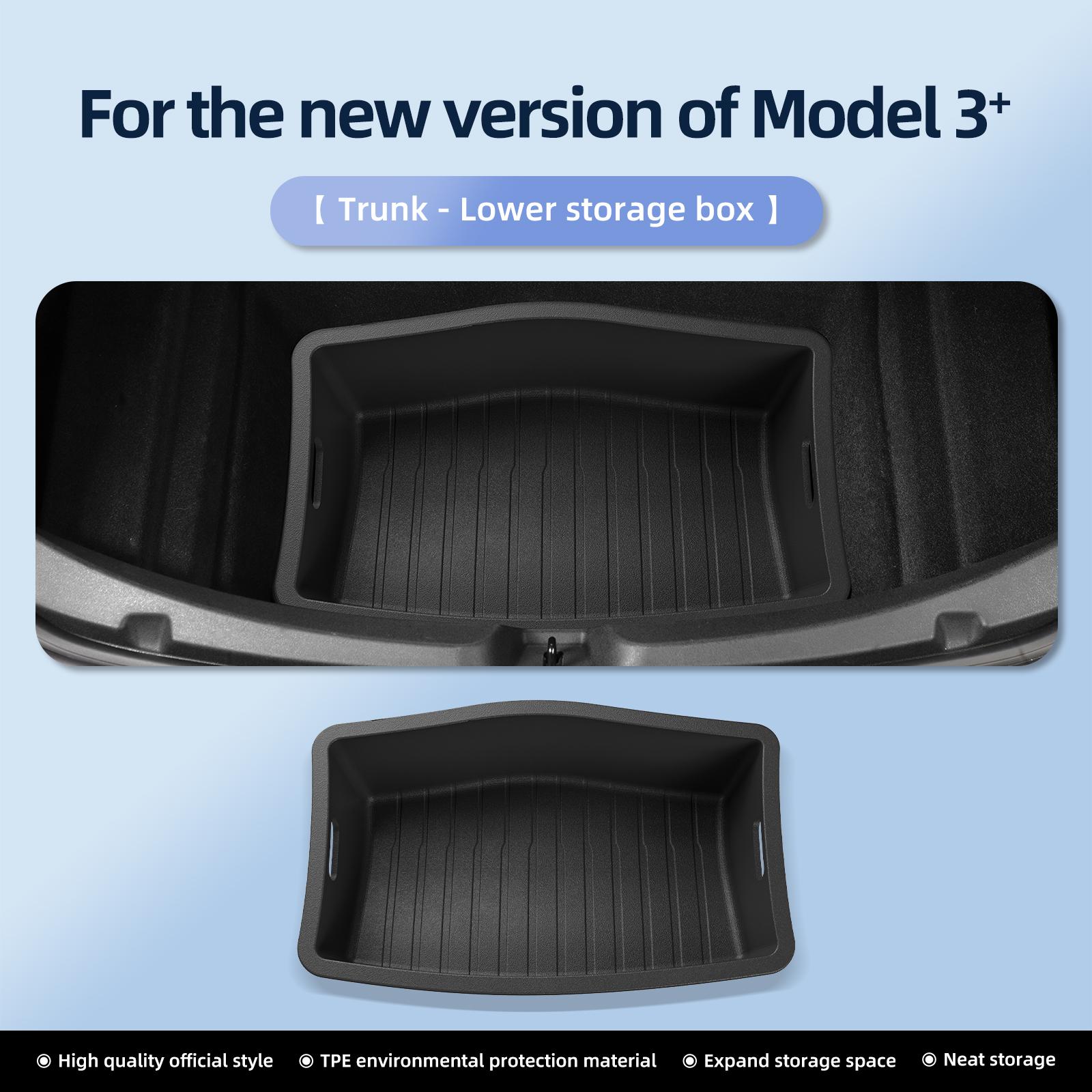 

for Tesla Model 3 Highland 2025 2025 Front Trunk Storage Box Organizer Tray Mat Car Interior Accessories Rear Trunk Storage Case