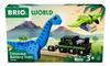 BRIO Dinosaur Train for Ages 3 and Wooden Gift 36096, Up. [Toy, Toy, Locomotive, Car, (Birthday/Christmas)]