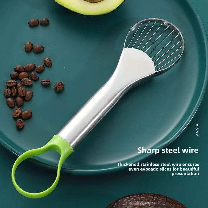 Multifunctional Stainless Steel Avocado Knife, Fruit Divider Slicer Pit Remover for Avocado Peach Dragon Fruit Cutting